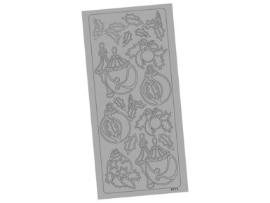 Outline Sticker 2214 Silver Christmas Decorations blister