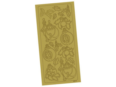 Outline Sticker 2214 Gold Christmas Decorations blister