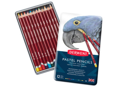 Pastelinis pieštukas Derwent 12vnt. metalinė dėžutė