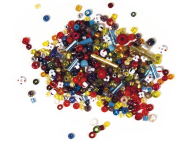 Glass beads 25g various colours