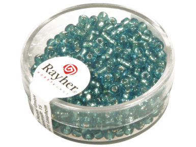 Rocailles 2.6mm silver inlet 16g 07 turquoise
