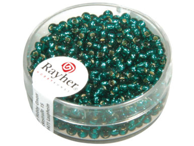 Rocailles 2.6mm silver inlet 16g 15 jade