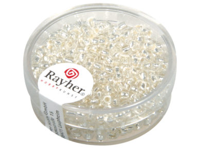 Rocailles 2.6mm silver inlet 16g 22 silver