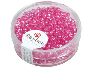Rocailles 2.6mm silver inlet 16g 33 pink