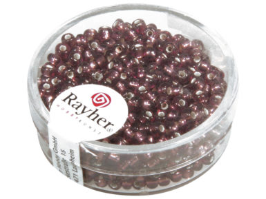 Rocailles 2.6mm silver inlet 16g 39 purple