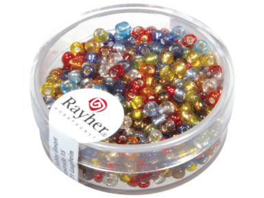 Rocailles 2.6mm silver inlet 16g 49 mixed