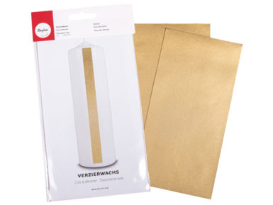 Wax foil for decorations 20x10cm tab-bag 2pcs gold