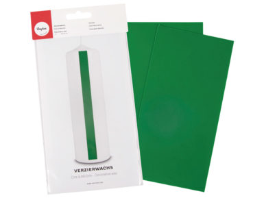 Wax foil for decorations 20x10cm tab-bag 2pcs green