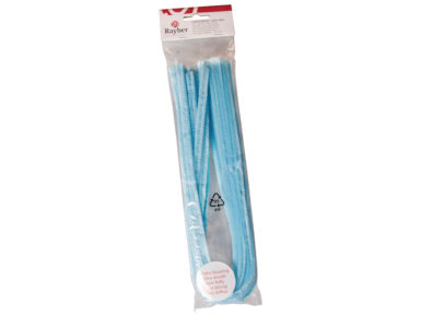 Chenille sticks 50cm tab-bag 10pcs 9mm 08 light blue
