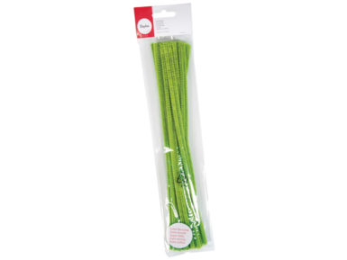 Chenille sticks 50cm tab-bag 10pcs 9mm 11 light green