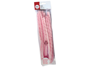 Chenille sticks 50cm tab-bag 10pcs 9mm 16 pale-pink