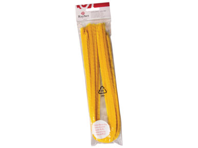 Chenille sticks 50cm tab-bag 10pcs 9mm 20 yellow