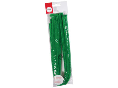 Chenille sticks 50cm tab-bag 10pcs 9mm 29 green