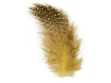 Decorative feathers 6cm 2g black/yellow