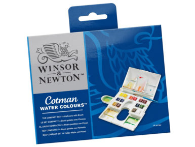 Cotman Water Colour Compact Set (14 Half Pans & Brush)