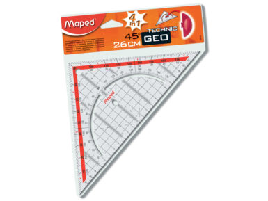 Kolmnurk malliga Maped Geo Technic 45° 26cm blistril