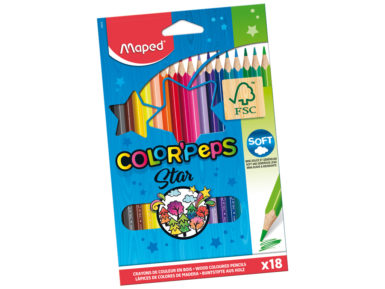Krāsainais zīmulis ColorPeps 18gab.