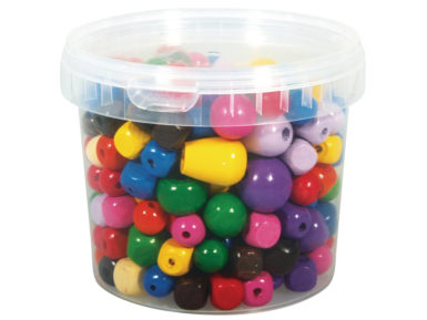 Wooden beads various colours 16-25mm 350g
