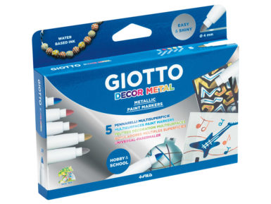 Fibre pen Giotto Decor Metal 5pcs