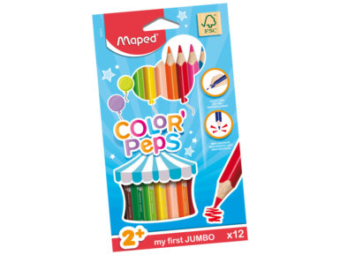 Spalvotas pieštukas ColorPeps 12vnt. Maxi