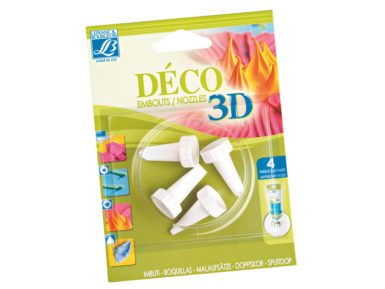Akriliniai dažai Deco 3D tūbelės antgaliai 4vnt.