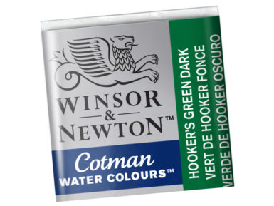 Cotman Water Colour Half Pan 312 hookers green dark