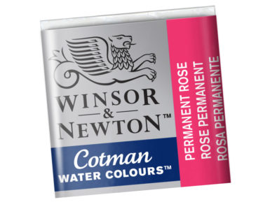 Akvarelinių dažų pakuotė Cotman 1/2 502 permanent rose