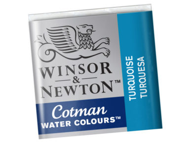 Akvarelinių dažų pakuotė Cotman 1/2 654 turquoise