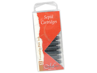 Fountain Pen Ink Cartridges 12pcs Sepia