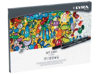 Flomasteri Lyra Hi-Quality Art Pen 20gab. metāla kastē