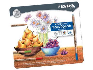 Krāsainie zīmuļi Lyra Rembrandt Polycolor 24gab. metāla kastē