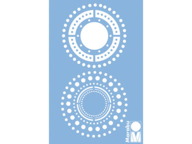 Šabloon Marabu 10x15cm Dots