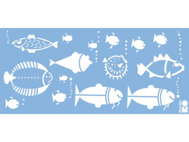 Šabloon Marabu 15x33cm Fish Family
