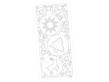 Outline Sticker 2175 White Christmas Decorations