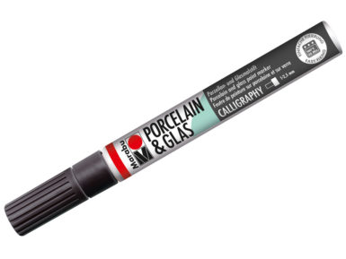 Marker portselanile ja klaasile Calligraphy 1-2.5mm 073 black