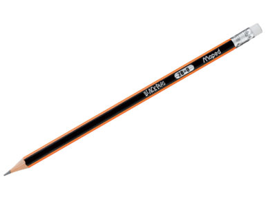 Pieštukas Black` Peps trikampė 2B su gumele