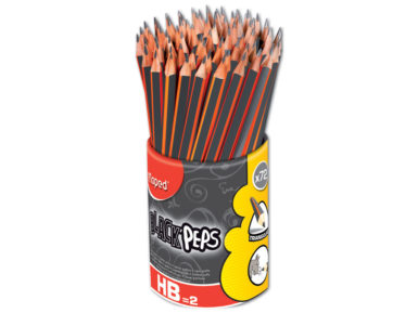 Pieštukas Black` Peps trikampė HB 72vnt. su gumele