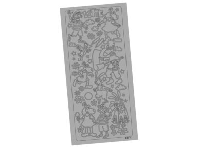 Kontūrinis lipdukas Lotte 4221 sidabrinė