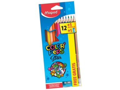 Krāsainais zīmulis ColorPeps 12gab. + Blackpeps + zīmuļu asin
