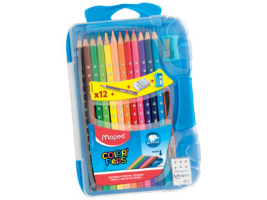 Spalvotas pieštukas ColorPeps 12vnt.+pieštukas+drožtukas+trintukas