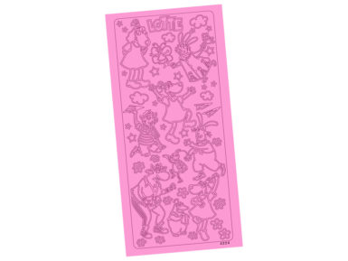 Kontuurkleebis Lotte 4224 roosa blistril