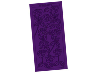 Outline Sticker 2538 Purple Flowers