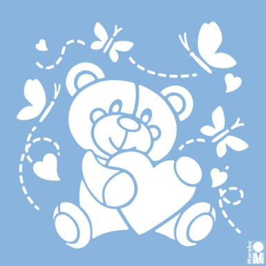 Stencil Marabu 33x33 Baby bear