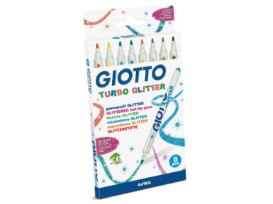 Flomasteri Giotto Turbo Glitter 8gab.