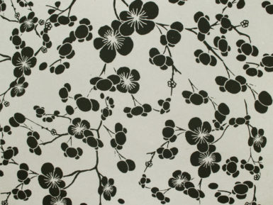 Nepalietiškas popierius 51x76cm Cherry Blossom Black on Natural