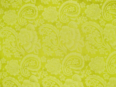 Lokta Paper 51x76cm Paisley Offwhite on Yellow