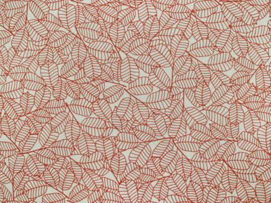 Nepaali paber 51x76cm Leaves Red on Natural