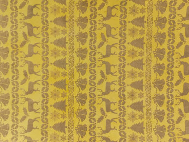 Lokta Paper 51x76cm X-mas Gold on Yellow