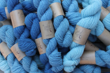 Yarn natural dye 8/2 50g blue colours