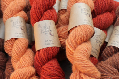 Yarn natural dye 8/2 50g red colours